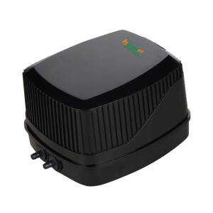 Hygger 16L/Min Oxygen Pump, 2 Air Outlets for Aquarium Air Pump, Adjustable Fish Tank Air Pump, 10W (Black Air Pump)