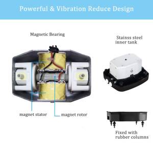 Hygger 16L/Min Oxygen Pump, 2 Air Outlets for Aquarium Air Pump, Adjustable Fish Tank Air Pump, 10W (Black Air Pump)