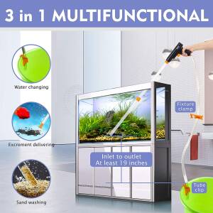Hygger Aquarium Gravel Cleaner,...