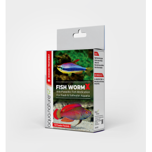 AquaNature Fish WormX Anti- Parasitic Fish Medication for Freshwater & Saltwater Aquaria (10 Powder Packs)