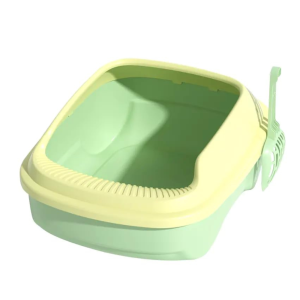 Sunsun Car Shape Cat Litter Box with Free Scooper Mint Green Suitable for All Cat Breeds & Kittens DHS-01
