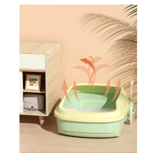 Sunsun Car Shape Cat Litter Box with Free Scooper Mint Green Suitable for All Cat Breeds & Kittens DHS-01